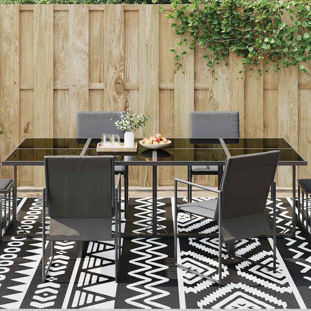 Outdoor Teppich Schwarzes Muster 300 x 400 cm PP