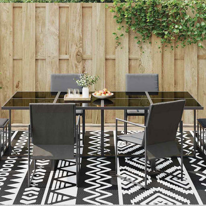 Outdoor Teppich Schwarzes Muster 300 x 400 cm PP