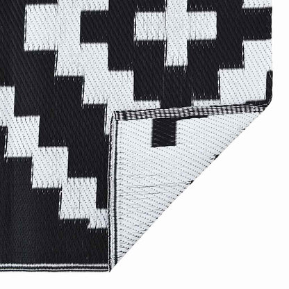Outdoor Teppich Weiß und Schwarz 300 x 400 cm PP