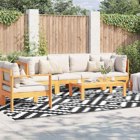 Outdoor Teppich Weiß und Schwarz 300 x 400 cm PP