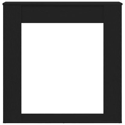Kaminumrandung Schwarz Eichen-Optik 100x20x100 cm Holzwerkstoff