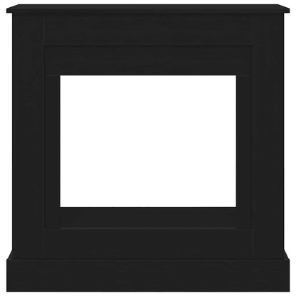 Kaminumrandung Schwarz Eichen-Optik 90x30x90 cm Holzwerkstoff
