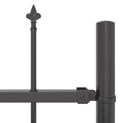Gartenzaun Grau 3.4 x 1.2 m Pulverbeschichteter Stahl