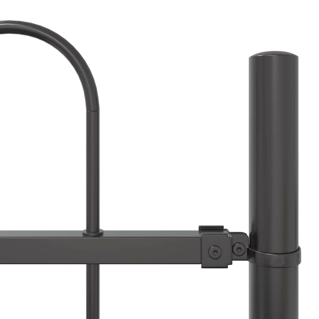 Gartenzaun Grau 3.4 x 0.8 m Pulverbeschichteter Stahl