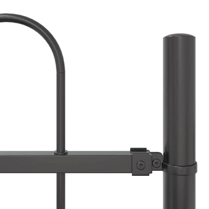 Gartenzaun Grau 3.4 x 0.8 m Pulverbeschichteter Stahl