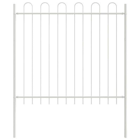 Gartenzaun Grau 3.4 x 1 m Pulverbeschichteter Stahl