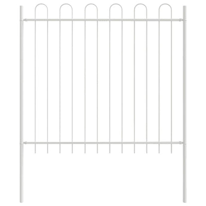 Gartenzaun Weiß 3.4 x 1.5 m Pulverbeschichteter Stahl