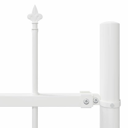 Gartenzaun Weiß 5.1 x 1.2 m Pulverbeschichteter Stahl
