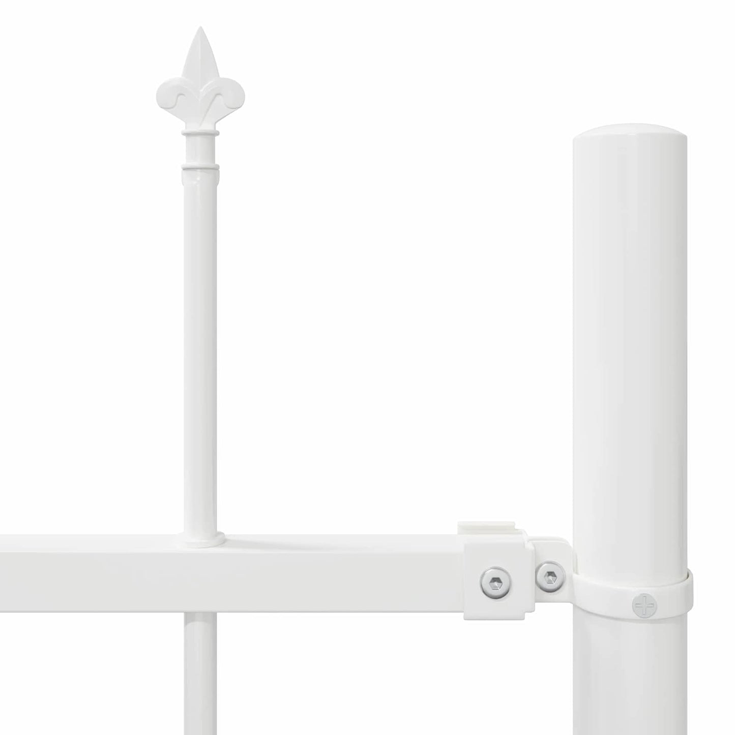 Gartenzaun Weiß 8.5 x 0.8 m Pulverbeschichteter Stahl