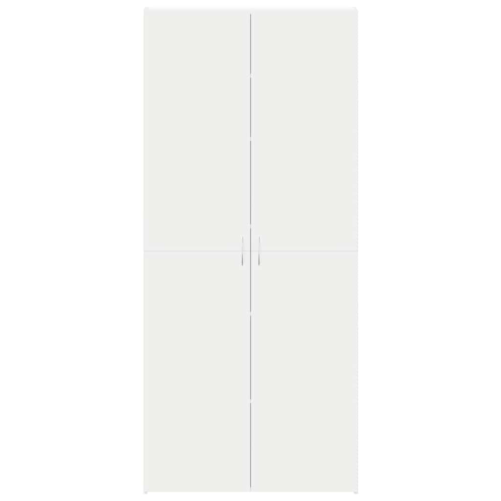 Schuhschrank mit Regal Weiß 80 x 35,5 x 180 cm Holzwerkstoff