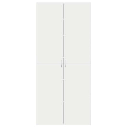 Schuhschrank mit Regal Weiß 80 x 35,5 x 180 cm Holzwerkstoff