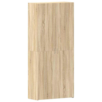 Schuhschrank mit Regal Braun 80 x 35,5 x 180 cm Holzwerkstoff