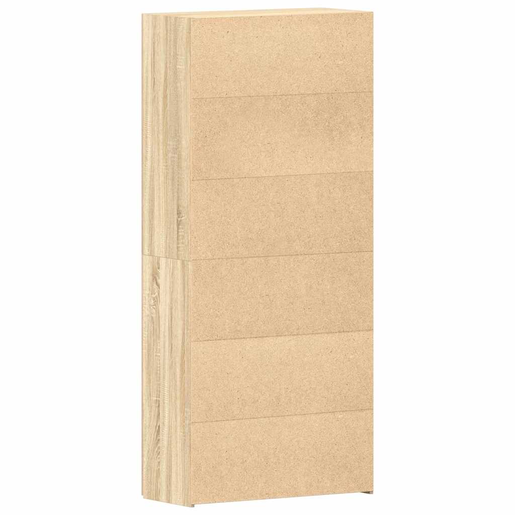 Schuhschrank mit Regal Braun 80 x 35,5 x 180 cm Holzwerkstoff