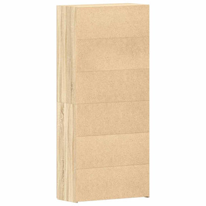 Schuhschrank mit Regal Braun 80 x 35,5 x 180 cm Holzwerkstoff