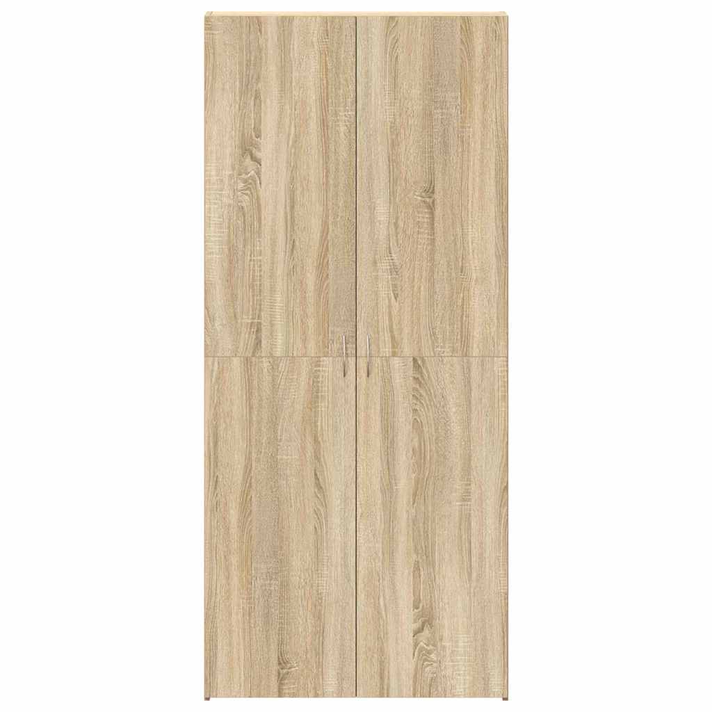 Schuhschrank mit Regal Braun 80 x 35,5 x 180 cm Holzwerkstoff