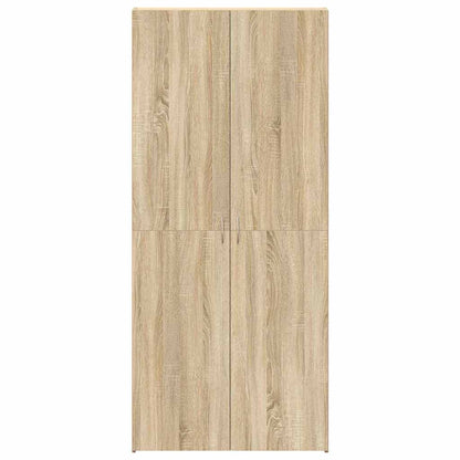 Schuhschrank mit Regal Braun 80 x 35,5 x 180 cm Holzwerkstoff