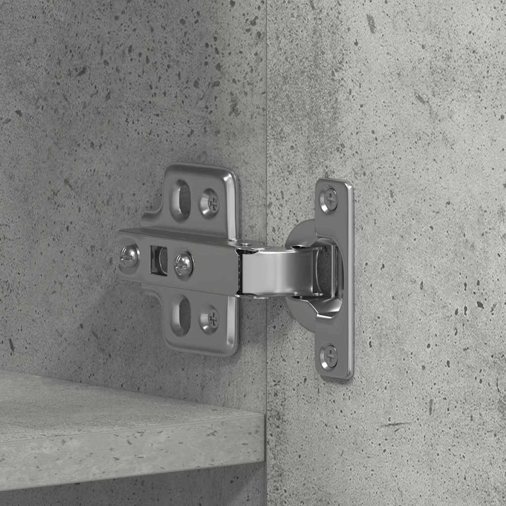 Schuhschrank mit Regal Grau 80 x 35,5 x 180 cm Holzwerkstoff