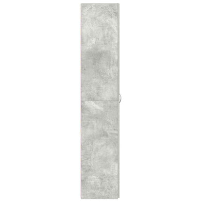 Schuhschrank mit Regal Grau 80 x 35,5 x 180 cm Holzwerkstoff