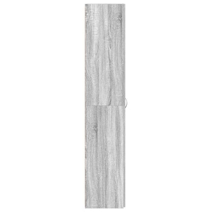 Schuhschrank mit Regal Grau 80 x 35,5 x 180 cm Holzwerkstoff