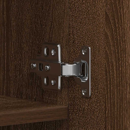 Schuhschrank mit Regal Braun 80 x 35,5 x 180 cm Holzwerkstoff