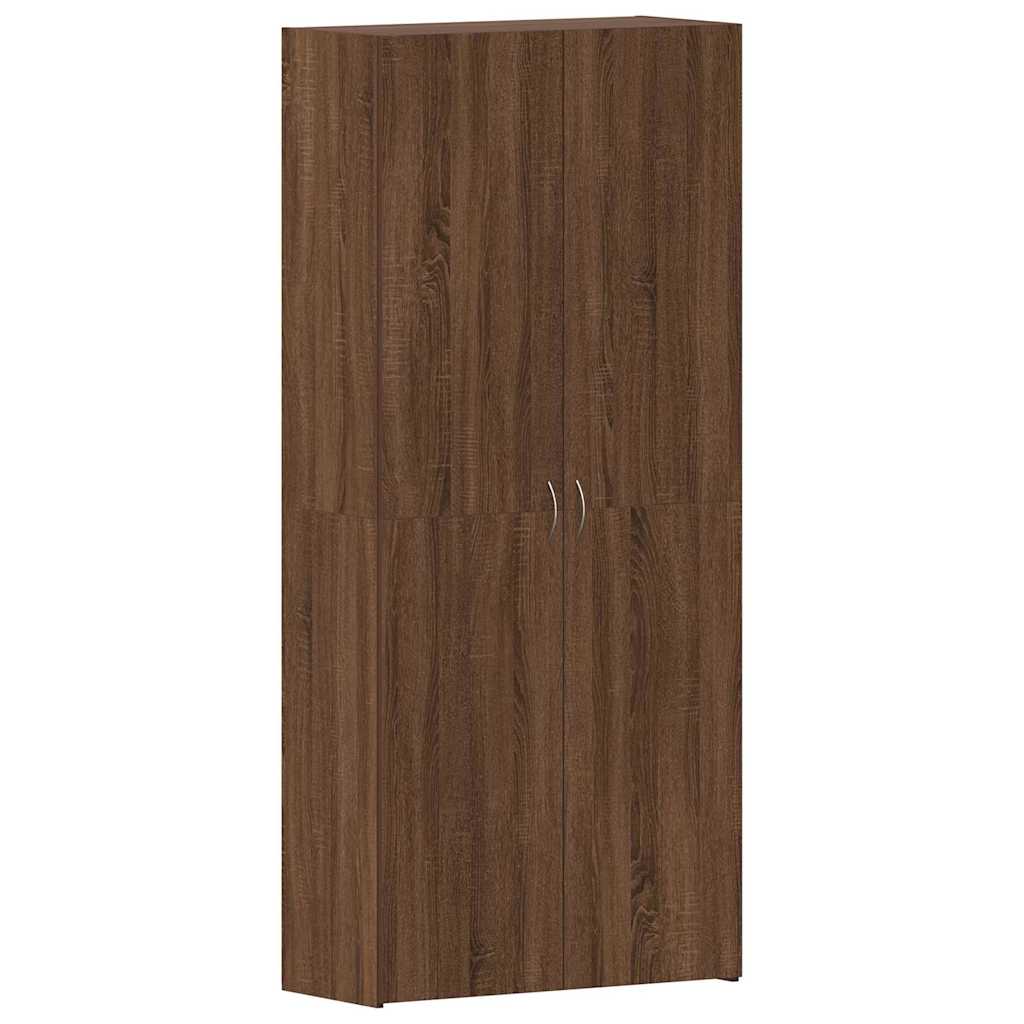 Schuhschrank mit Regal Braun 80 x 35,5 x 180 cm Holzwerkstoff