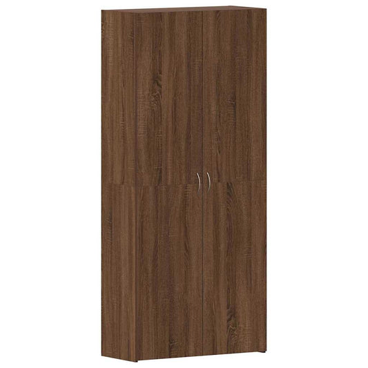 Schuhschrank mit Regal Braun 80 x 35,5 x 180 cm Holzwerkstoff