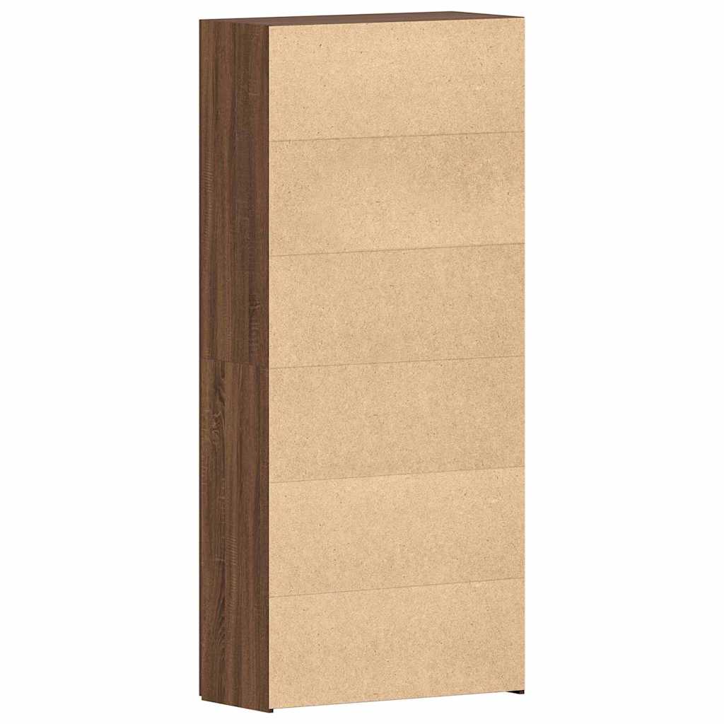Schuhschrank mit Regal Braun 80 x 35,5 x 180 cm Holzwerkstoff