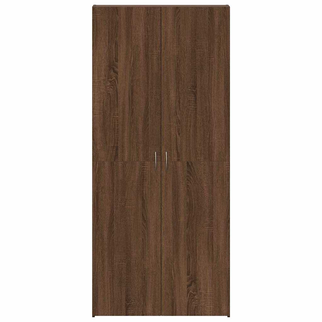 Schuhschrank mit Regal Braun 80 x 35,5 x 180 cm Holzwerkstoff