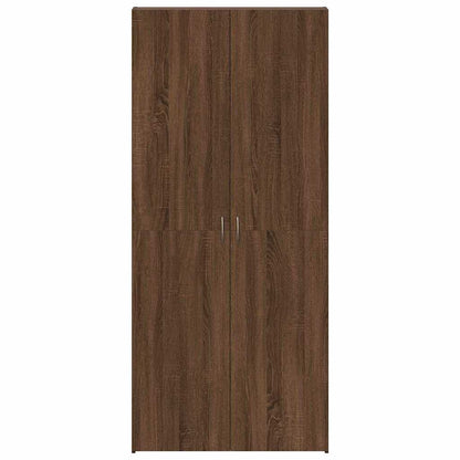 Schuhschrank mit Regal Braun 80 x 35,5 x 180 cm Holzwerkstoff