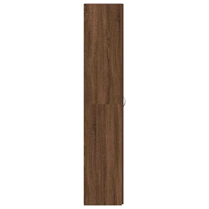 Schuhschrank mit Regal Braun 80 x 35,5 x 180 cm Holzwerkstoff