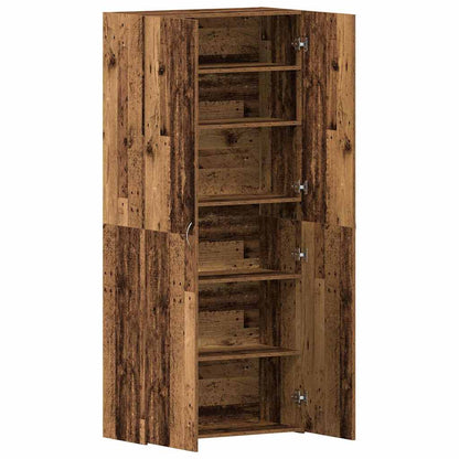Schuhschrank mit Regal Braun 80 x 35,5 x 180 cm Holzwerkstoff