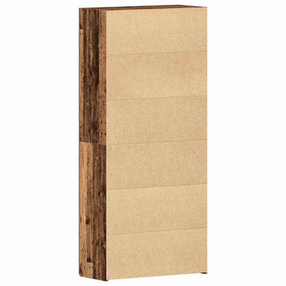 Schuhschrank mit Regal Braun 80 x 35,5 x 180 cm Holzwerkstoff