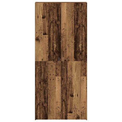 Schuhschrank mit Regal Braun 80 x 35,5 x 180 cm Holzwerkstoff