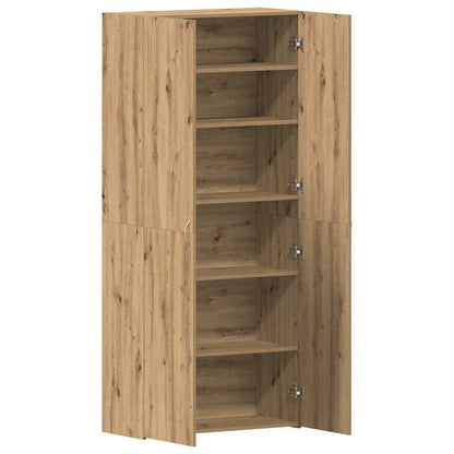 Schuhschrank mit Regal Braun 80 x 35,5 x 180 cm Holzwerkstoff