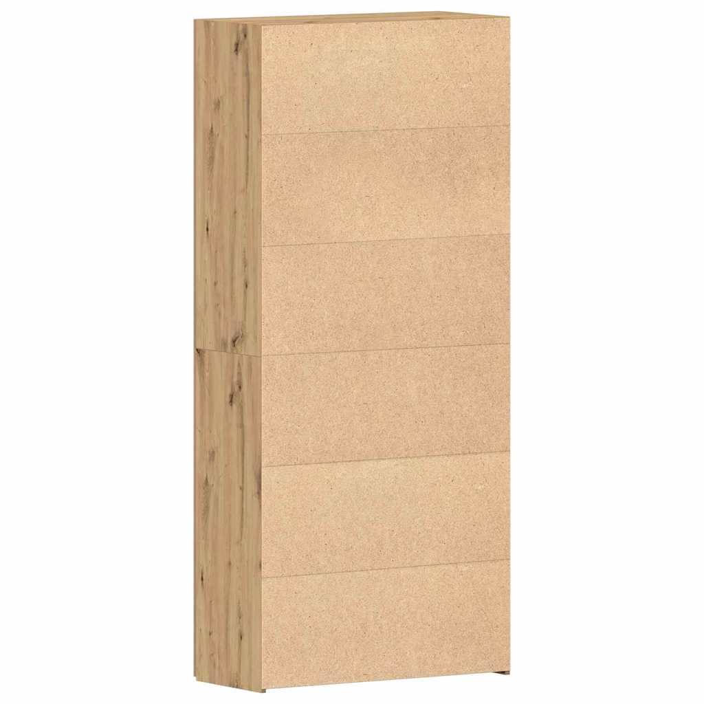 Schuhschrank mit Regal Braun 80 x 35,5 x 180 cm Holzwerkstoff