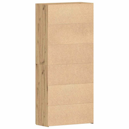 Schuhschrank mit Regal Braun 80 x 35,5 x 180 cm Holzwerkstoff