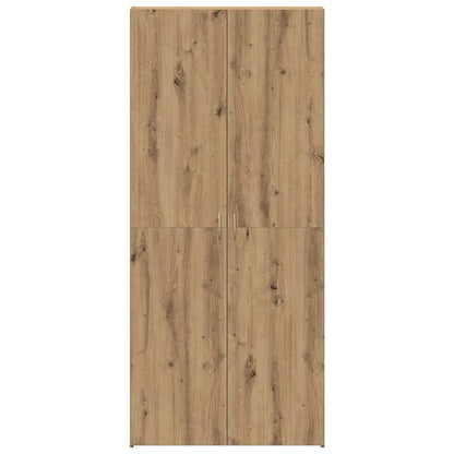 Schuhschrank mit Regal Braun 80 x 35,5 x 180 cm Holzwerkstoff