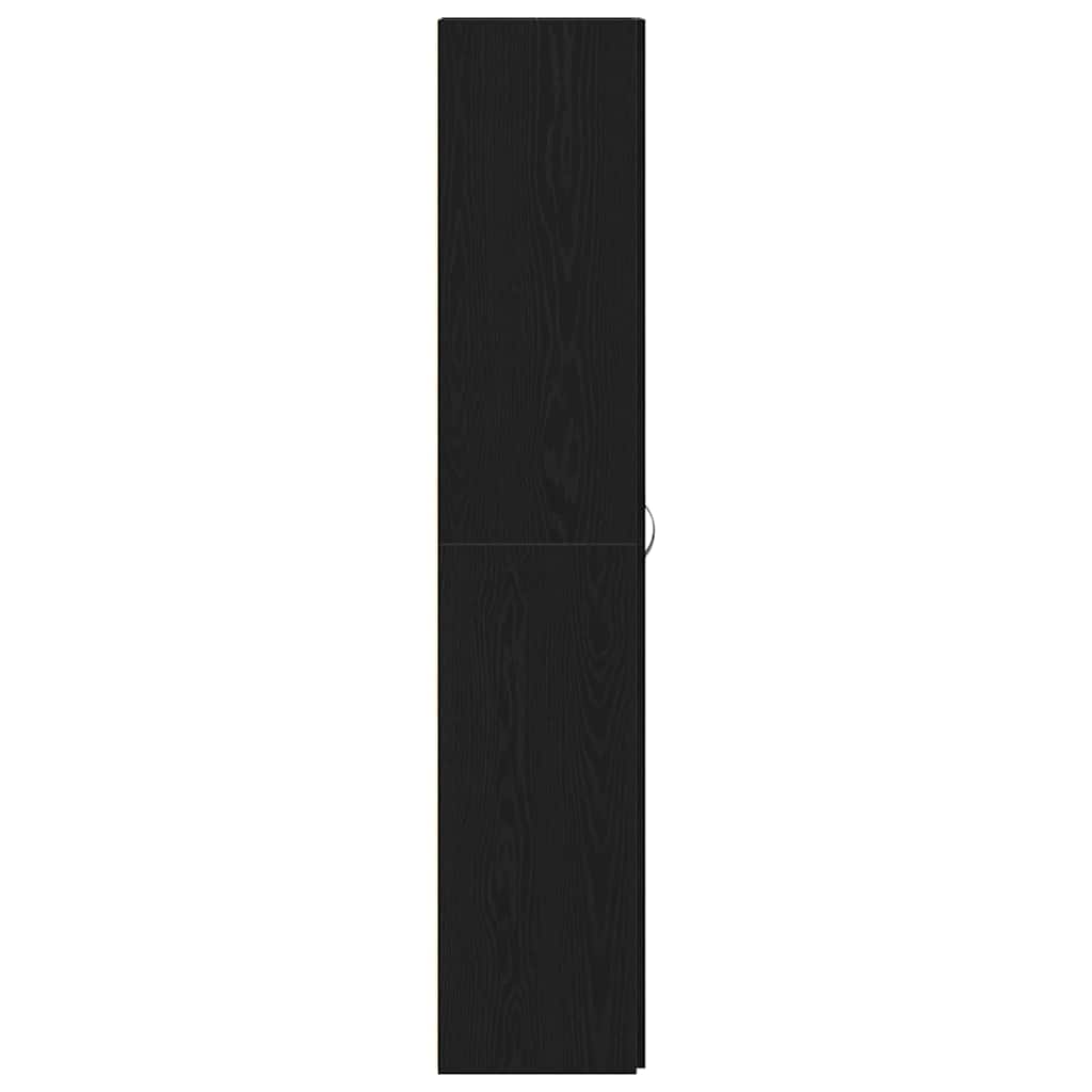 Schuhschrank mit Regal Schwarz 80 x 35,5 x 180 cm Holzwerkstoff