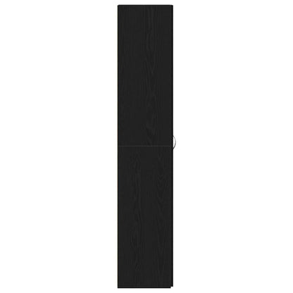 Schuhschrank mit Regal Schwarz 80 x 35,5 x 180 cm Holzwerkstoff