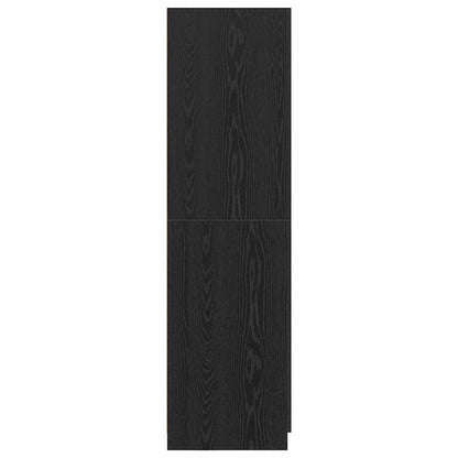 Kleiderschrank mit Tür Schwarz 80 x 51 x 180 cm Holzwerkstoff