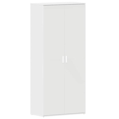 Schuhschrank mit Tür Weiß 80 x 39 x 180 cm Holzwerkstoff