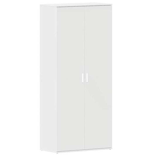 Schuhschrank mit Tür Weiß 80 x 39 x 180 cm Holzwerkstoff