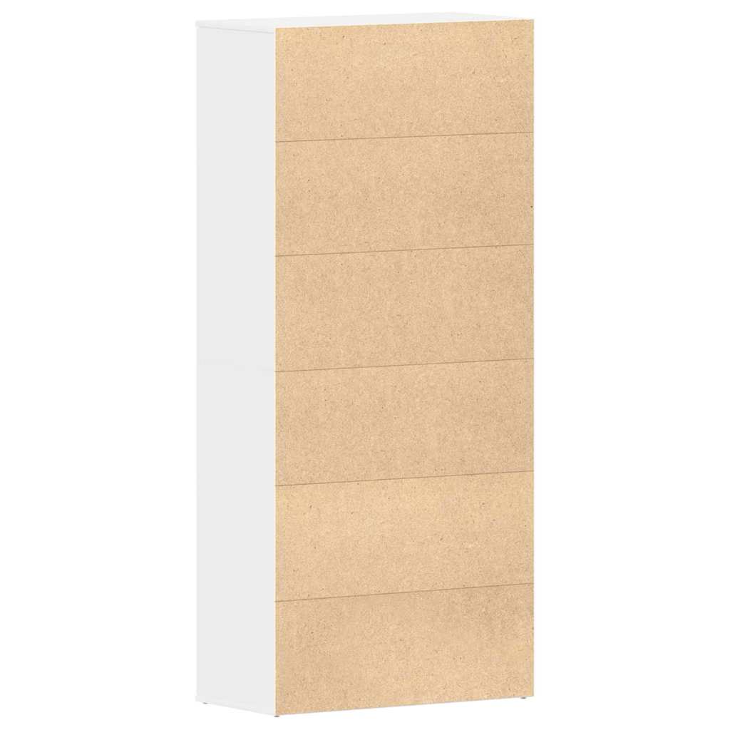 Schuhschrank mit Tür Weiß 80 x 39 x 180 cm Holzwerkstoff