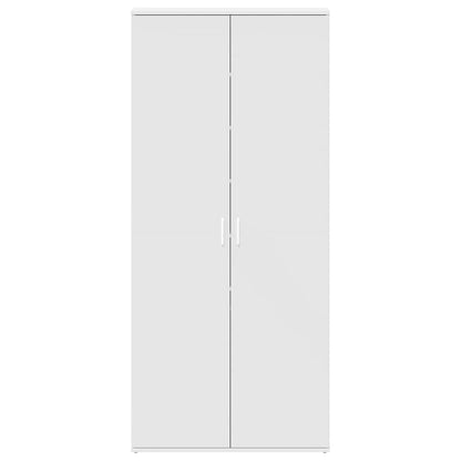 Schuhschrank mit Tür Weiß 80 x 39 x 180 cm Holzwerkstoff