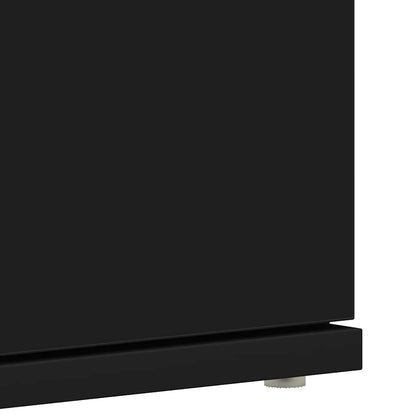 Schuhschrank mit Tür Schwarz 80 x 39 x 180 cm Holzwerkstoff