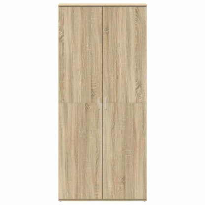 Schuhschrank mit Tür Braun 80 x 39 x 180 cm Holzwerkstoff