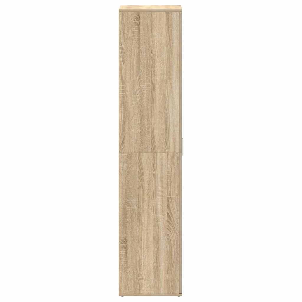 Schuhschrank mit Tür Braun 80 x 39 x 180 cm Holzwerkstoff