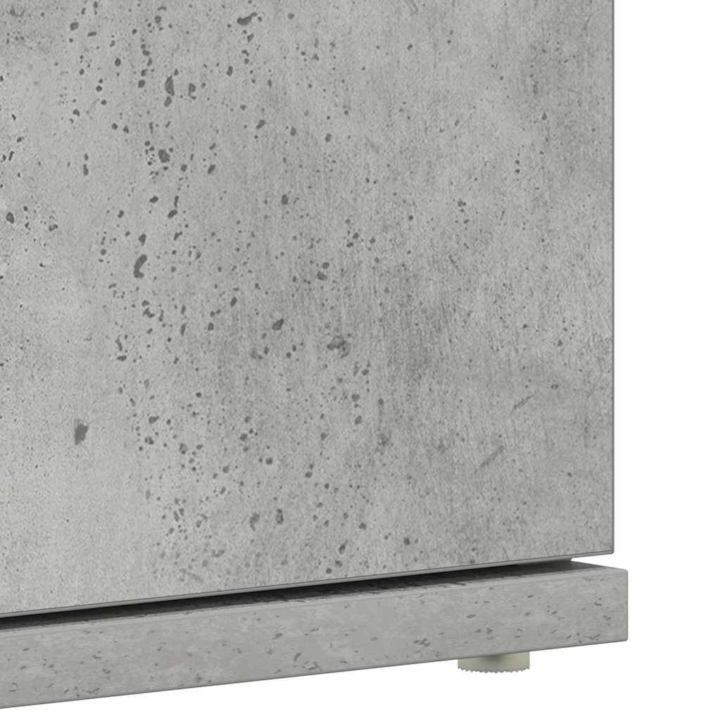 Schuhschrank mit Tür Grau 80 x 39 x 180 cm Holzwerkstoff