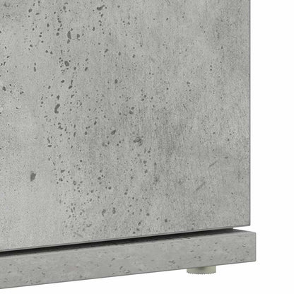 Schuhschrank mit Tür Grau 80 x 39 x 180 cm Holzwerkstoff