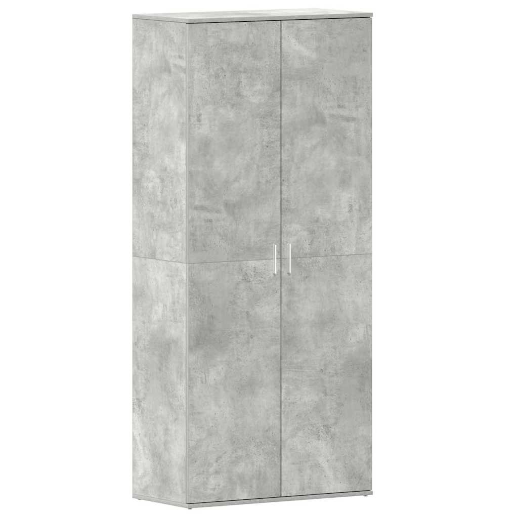 Schuhschrank mit Tür Grau 80 x 39 x 180 cm Holzwerkstoff